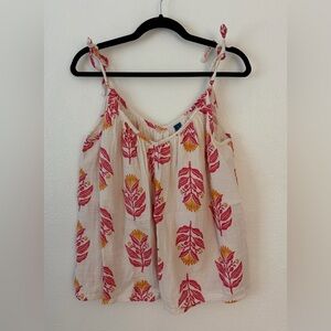 Old Navy SZ L Gauzy 100% Cotton Floral Print Women's Top